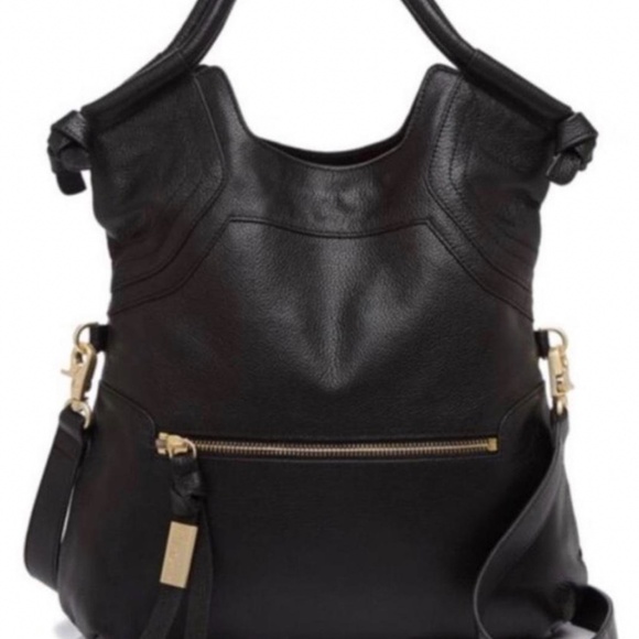 Foley + Corinna Mid City Tote Black Leather Versatile Tote - Picture 2 of 7